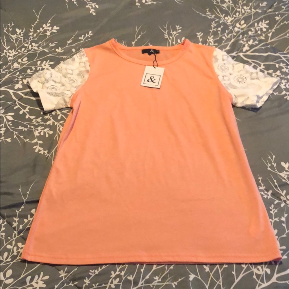 Lace sleeve T